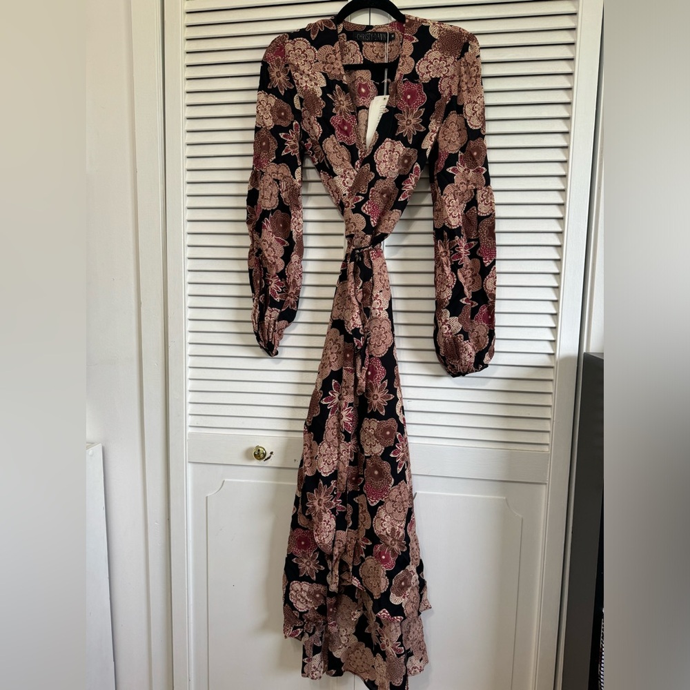 RARE NWT CHRISTY DAWN - The Bergen Wrap Maxi Dress in Night Blossom size Medium